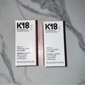 Lot Of 2 K18 Leave-in Molecular Repair Hair Mask 0.5 oz BRAND NEW ‼️‼️